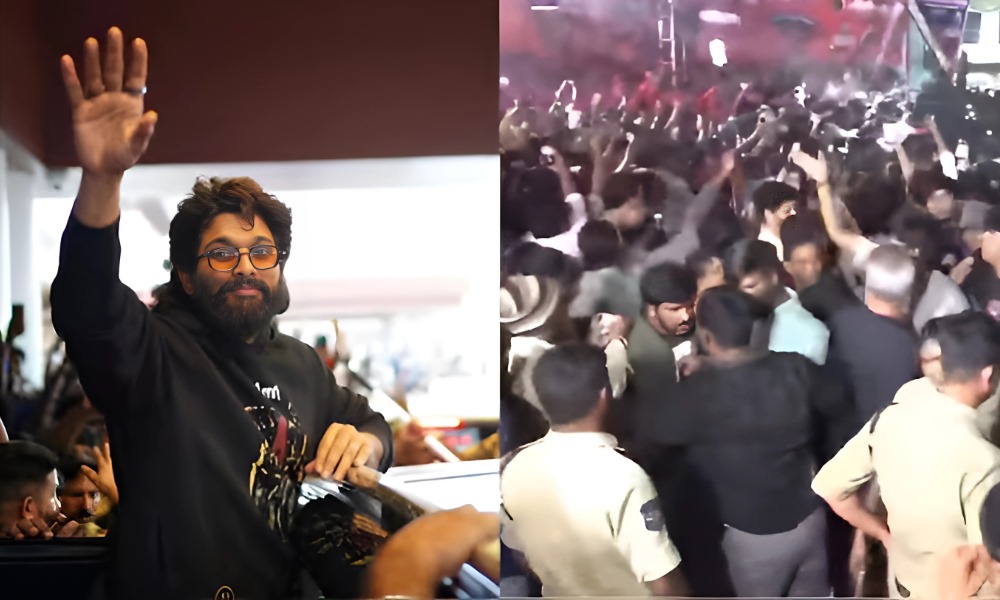 Stampede at Theatre During Allu Arjun Event Leaves Boy Injured; Chaos Erupts Amid Sudden Star Appearance